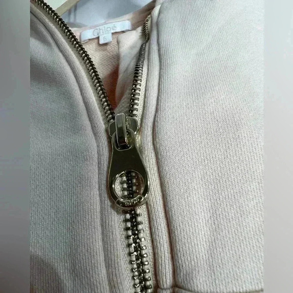 CHLOÉ Sweat Jacket Pink For Girls Size 6 - Picture 6 of 10